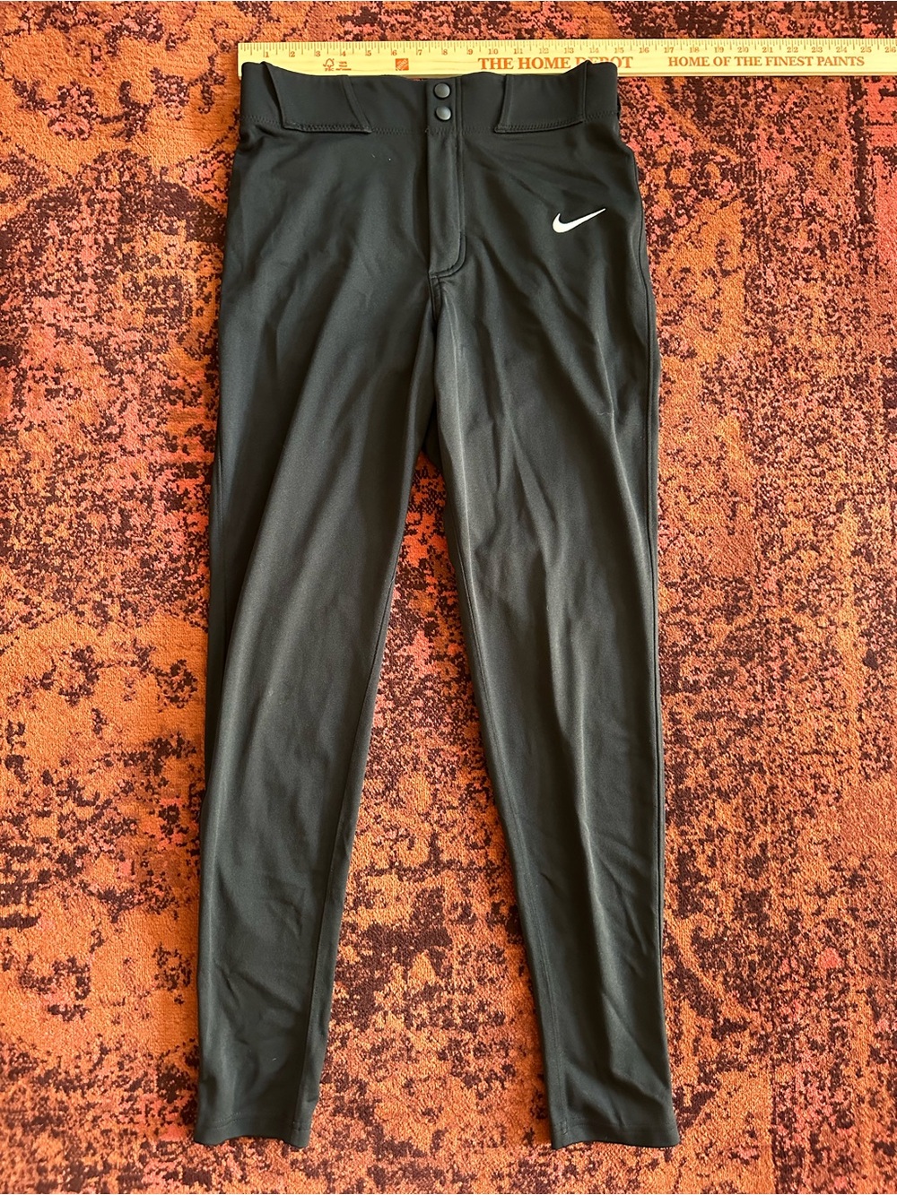 Nike Men’s Black Athletic Jogger Pants with White Swoosh